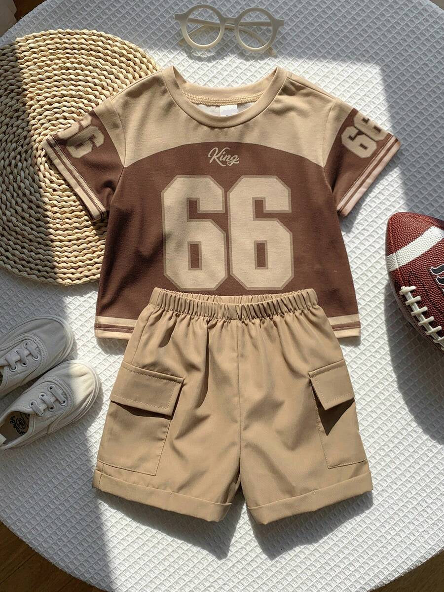 Baby Boy Mothers Day Graphic Tee and Camo Shorts 2 Piece Casual Spring Summer Outfit Set