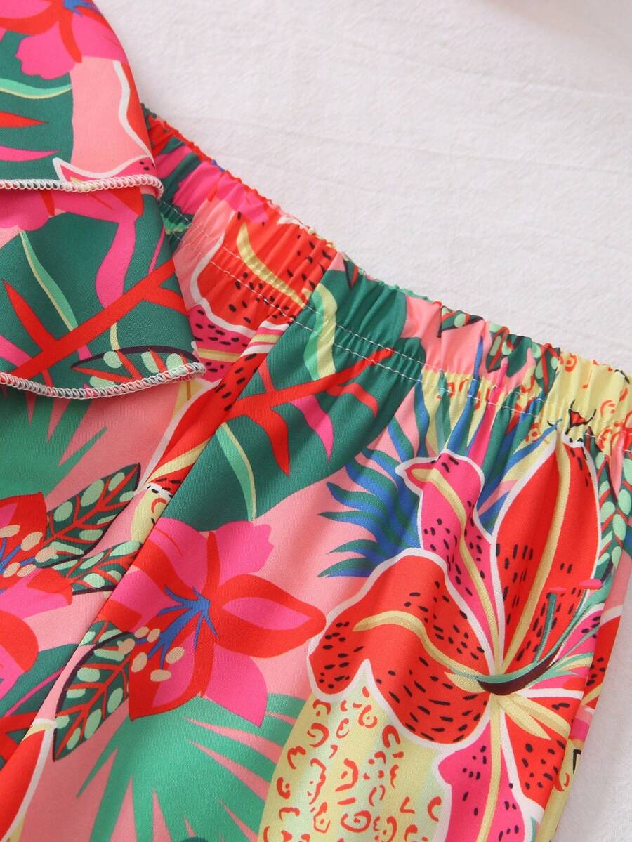 Summer Vibe Floral Print Cami & Loose Pants Set for Baby Girls
