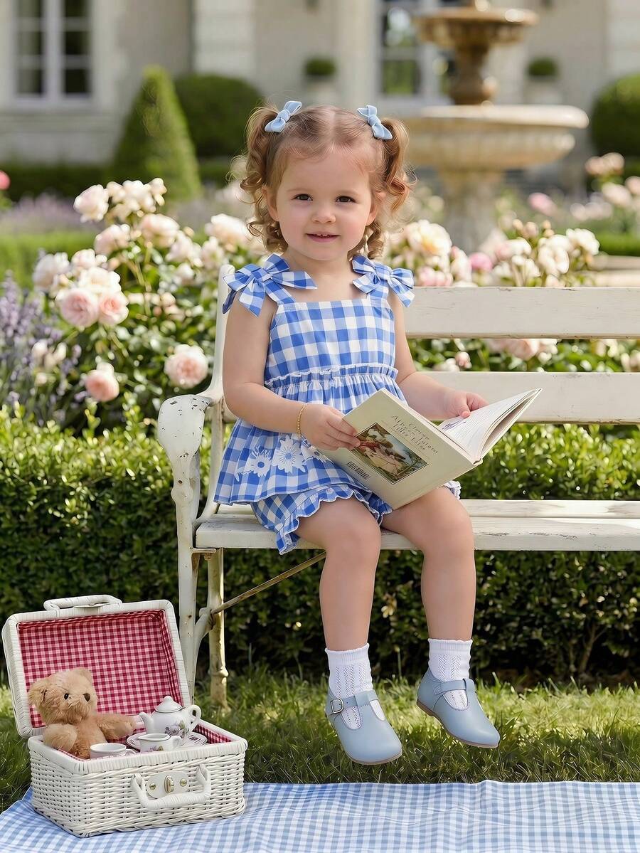 Cute Cherry Summer Clothing Set For Little Girls Party And Outing Style