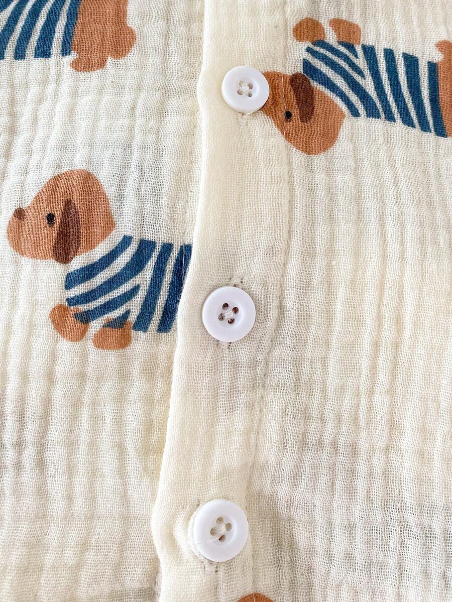 2PCS Baby Boy Gentleman Style Shirt and Shorts Set for Stylish Summer Daily Wear
