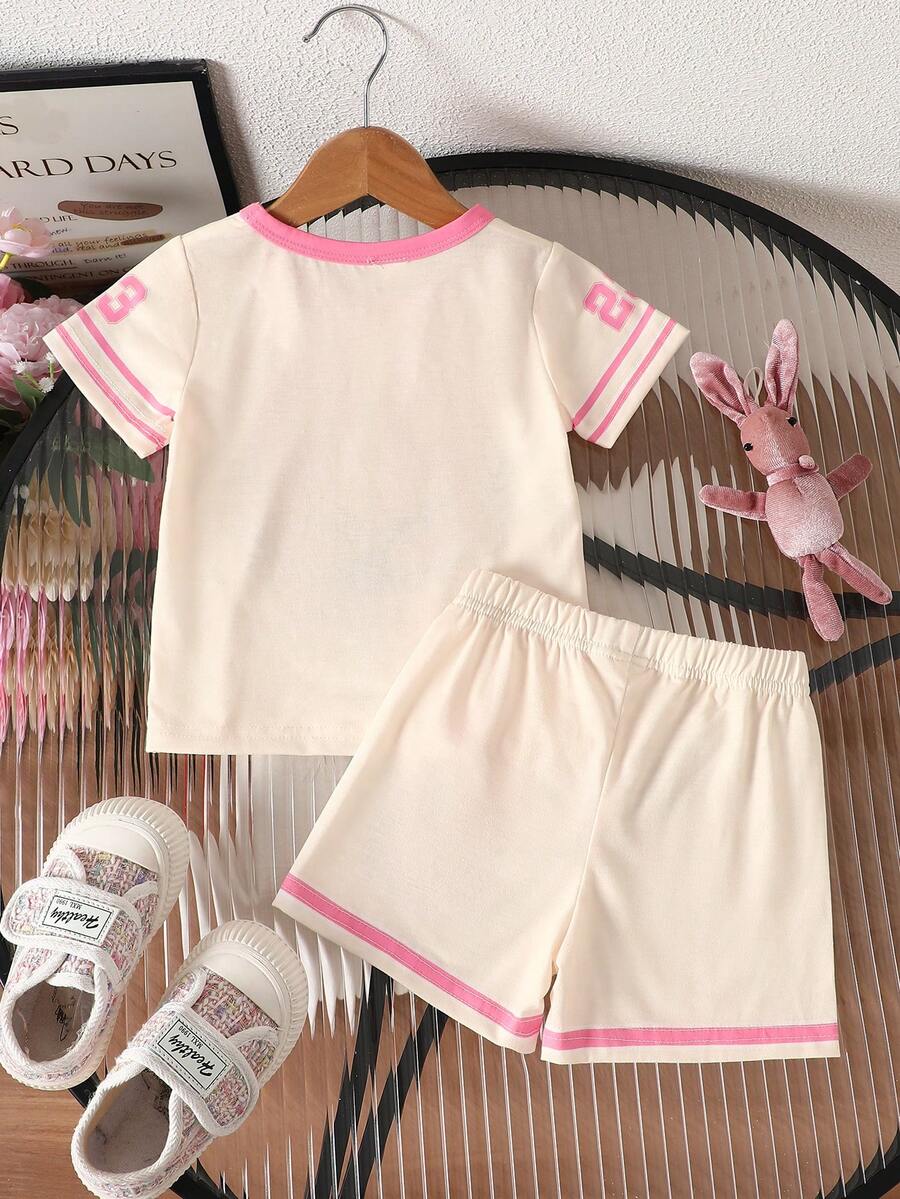 Classic Everyday Shorts Set For Baby Girls With Daddy's Girl T Shirt