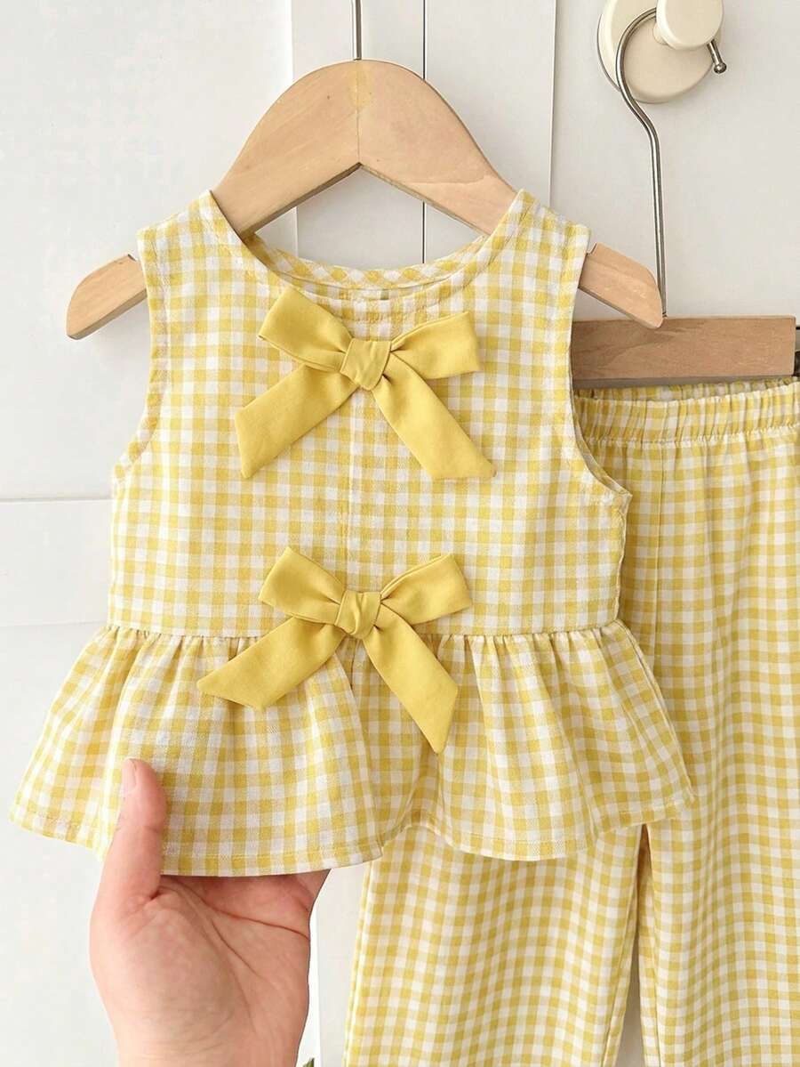 Casual Summer Pants Outfit For Kids Girls Ditsy Floral Fashion Wear