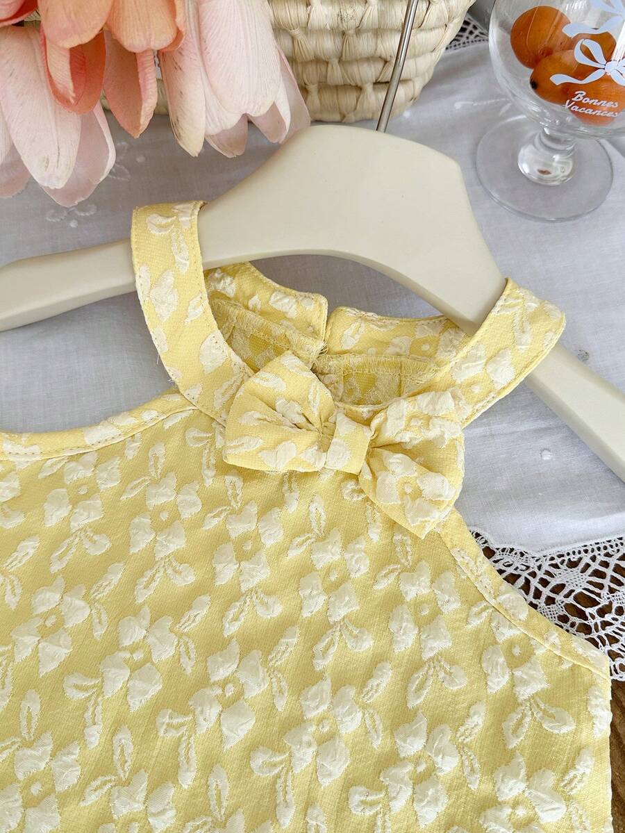 Cute Two Piece Floral Summer Clothing Set For Little Girls Elegant Style