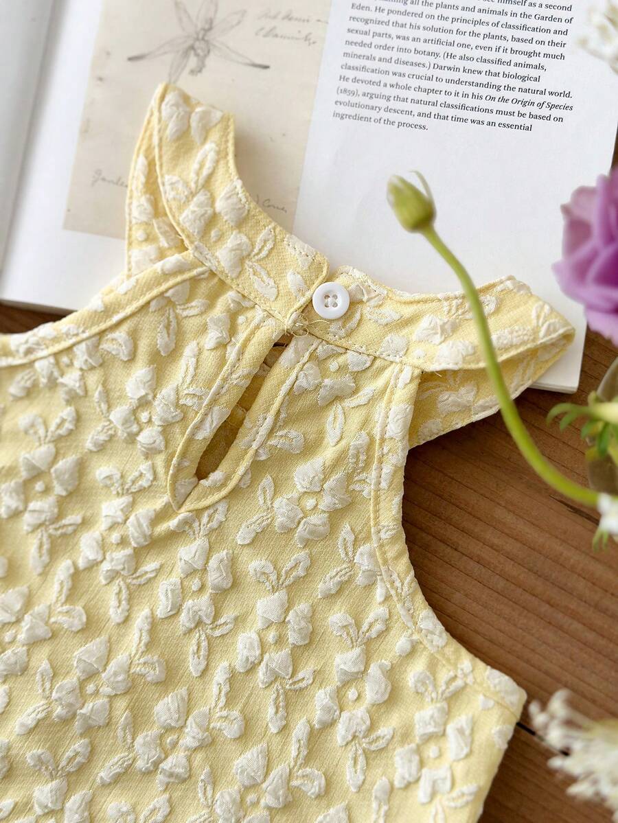Cute Two Piece Floral Summer Clothing Set For Little Girls Elegant Style