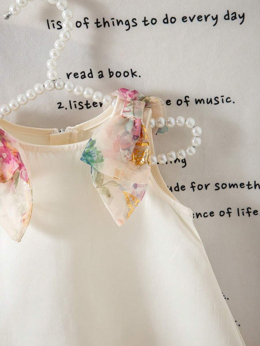 Little Girls Backless Floral Tulle Dress Sweet A Line Princess Party Wear