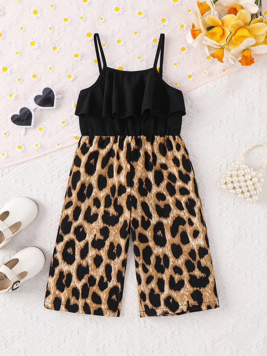 Baby Girl Floral Print Summer Jumpsuit Casual Sleeveless Outfit
