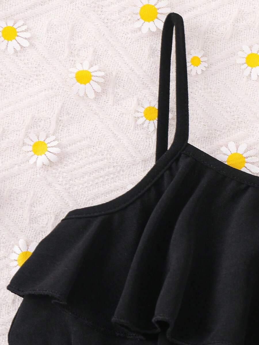 Baby Girl Floral Print Summer Jumpsuit Casual Sleeveless Outfit