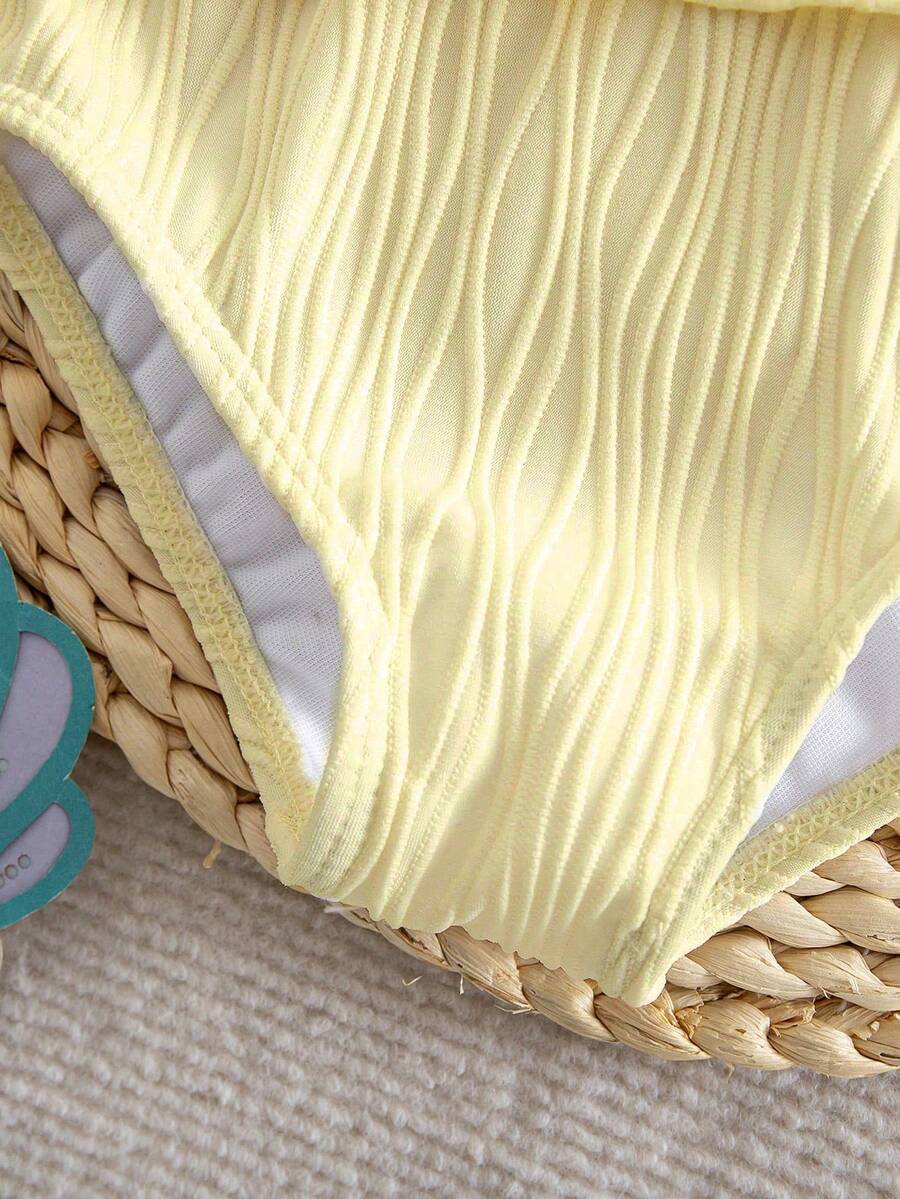 Baby Girls Minimalist Spaghetti Strap One Piece Swimsuit Casual Summer Beachwear