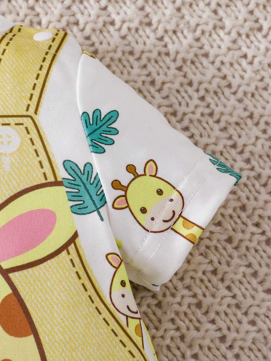 Baby Boy Cute Animal Party Print One Piece Pants Casual Soft Everyday Outfit