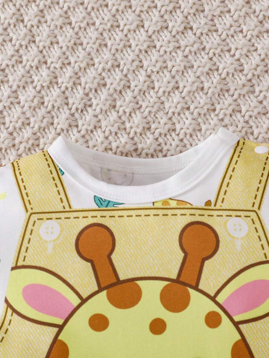 Baby Boy Cute Animal Party Print One Piece Pants Casual Soft Everyday Outfit