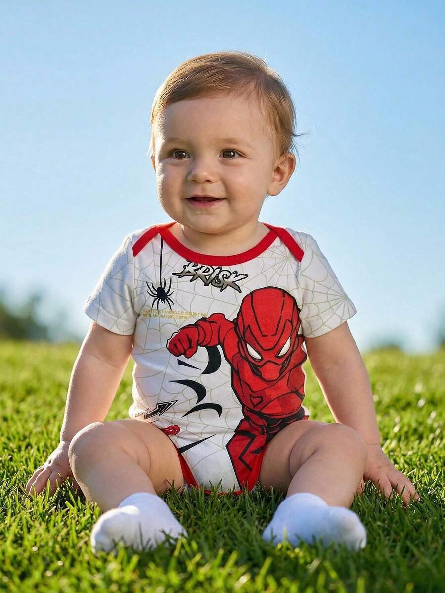 Baby Boy Funny Letter Print Short Sleeve Bodysuit Casual Summer Outfit Back Off I Have A Crazy Grandma
