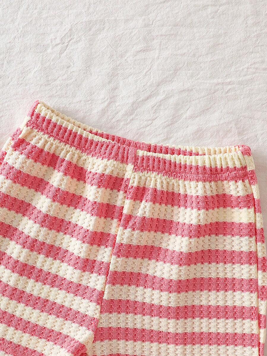 Sweet Style Strawberry Print Top & Shorts 2-Piece Set for Toddler Girls