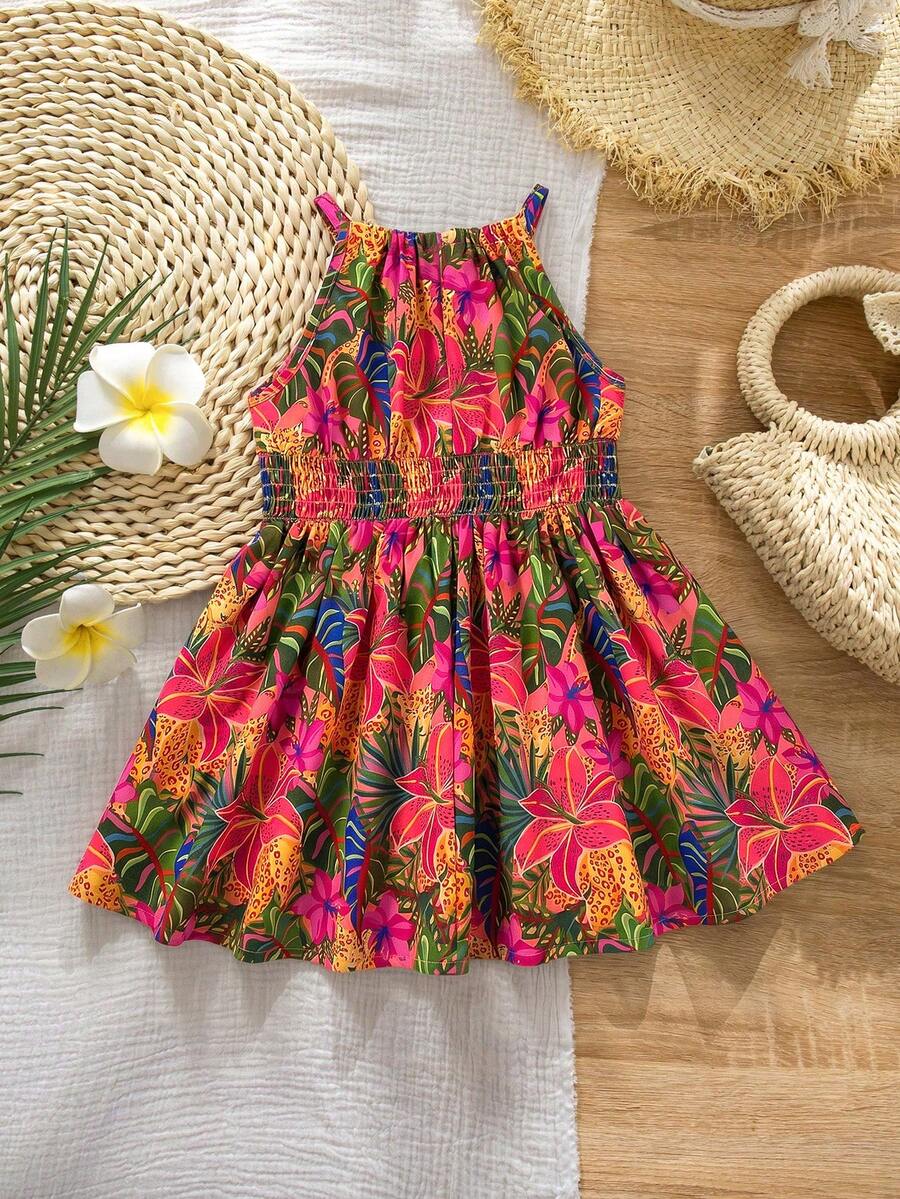 Baby Girl Leopard Print Sleeveless Dress Cute Summer Vacation Outfit Mommy and Me Matching Look