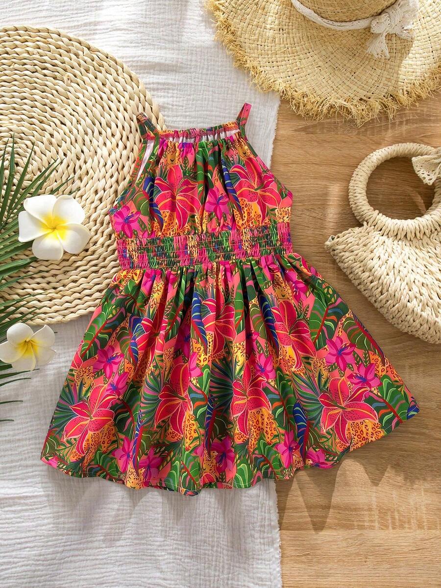 Baby Girl Leopard Print Sleeveless Dress Cute Summer Vacation Outfit Mommy and Me Matching Look