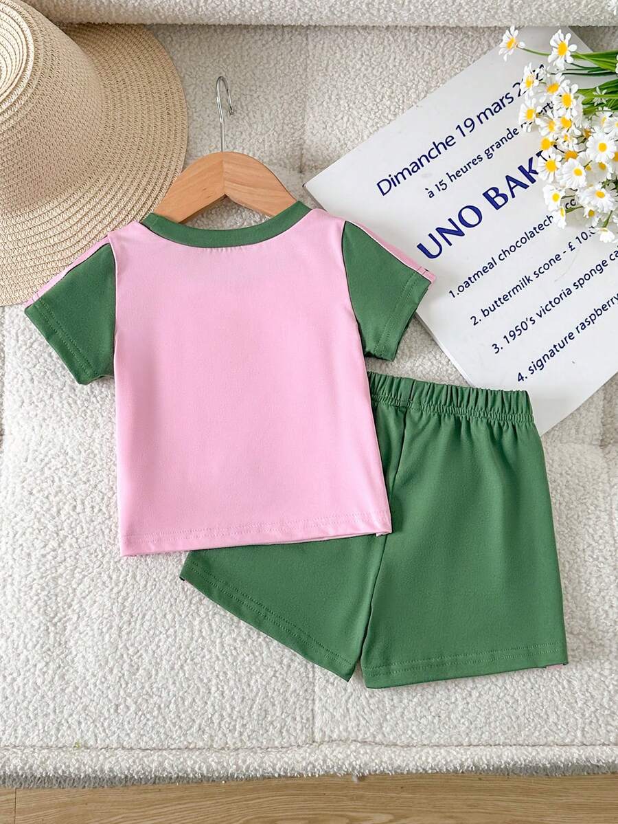 Classic Everyday Shorts Set For Baby Girls With Daddy's Girl T Shirt