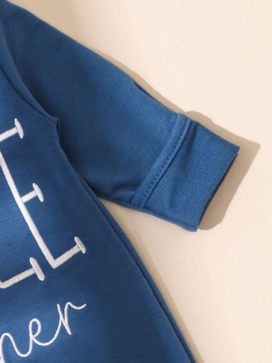 Baby Little Brother Embroidered Outfit Set for Photoshoots and Baby Shower Gifts