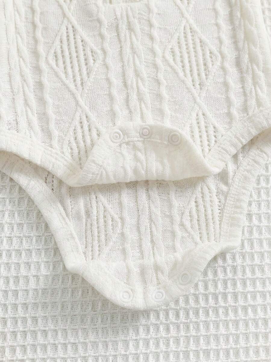 Striped Bodysuit and Shorts 4 Piece Outfit Set for Cute Summer Daily Wear