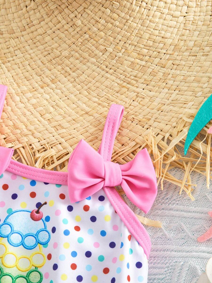 Baby Watermelon Print Ruffle Sleeveless One-Piece Swimsuit for Summer Beach Days