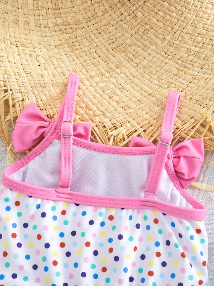 Baby Watermelon Print Ruffle Sleeveless One-Piece Swimsuit for Summer Beach Days
