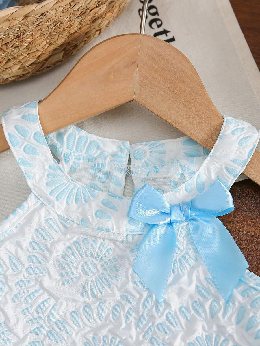 Cute Two Piece Floral Summer Clothing Set For Little Girls Elegant Style