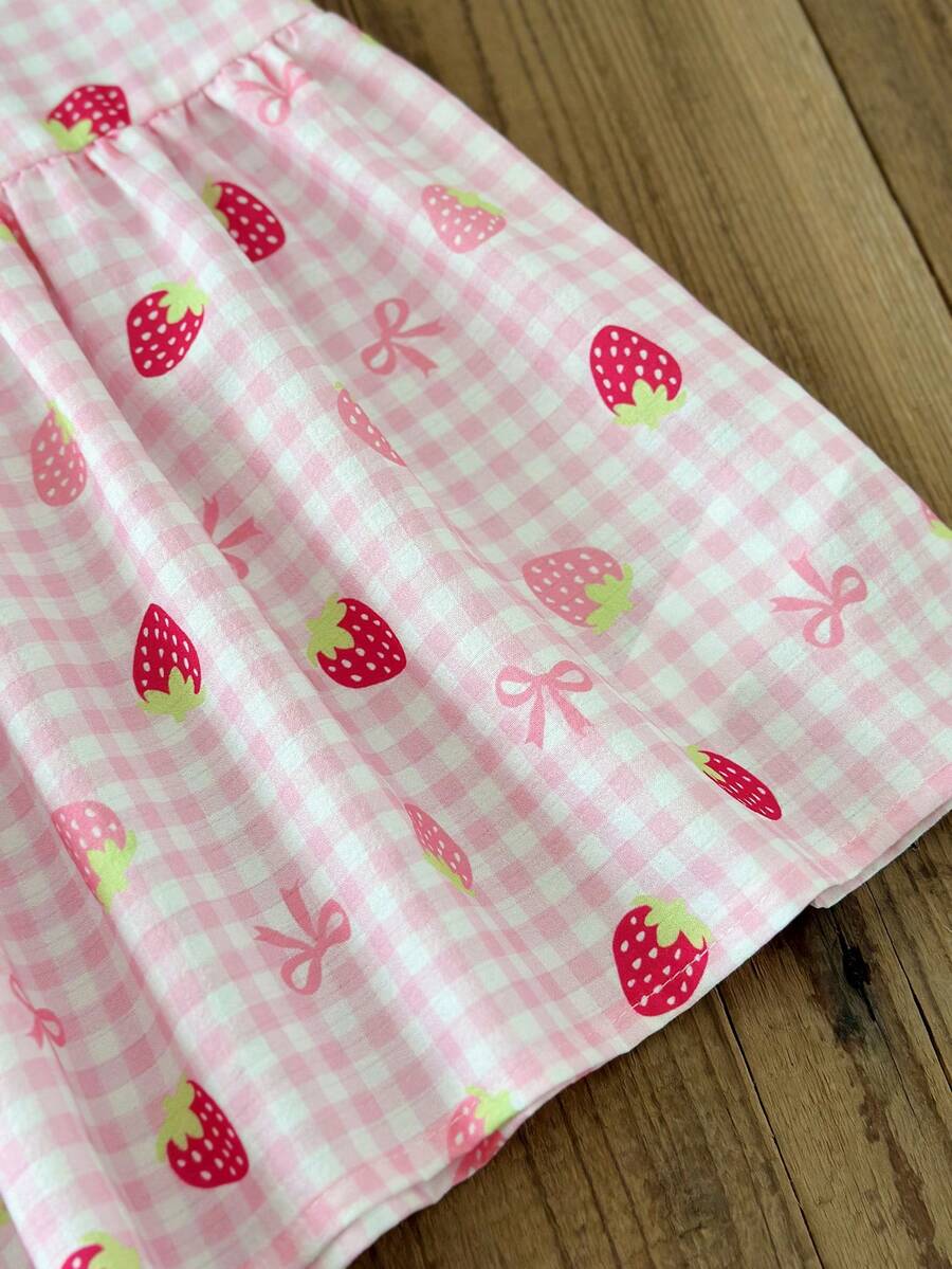 Kids Floral Print A-Line Dress With Bucket Hat Cute Summer Outing Clothing Set