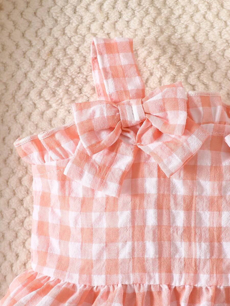 2PCS Baby Strawberry Embroidered Strap Top and Shorts Set for Cute Summer Vacations and Photoshoots
