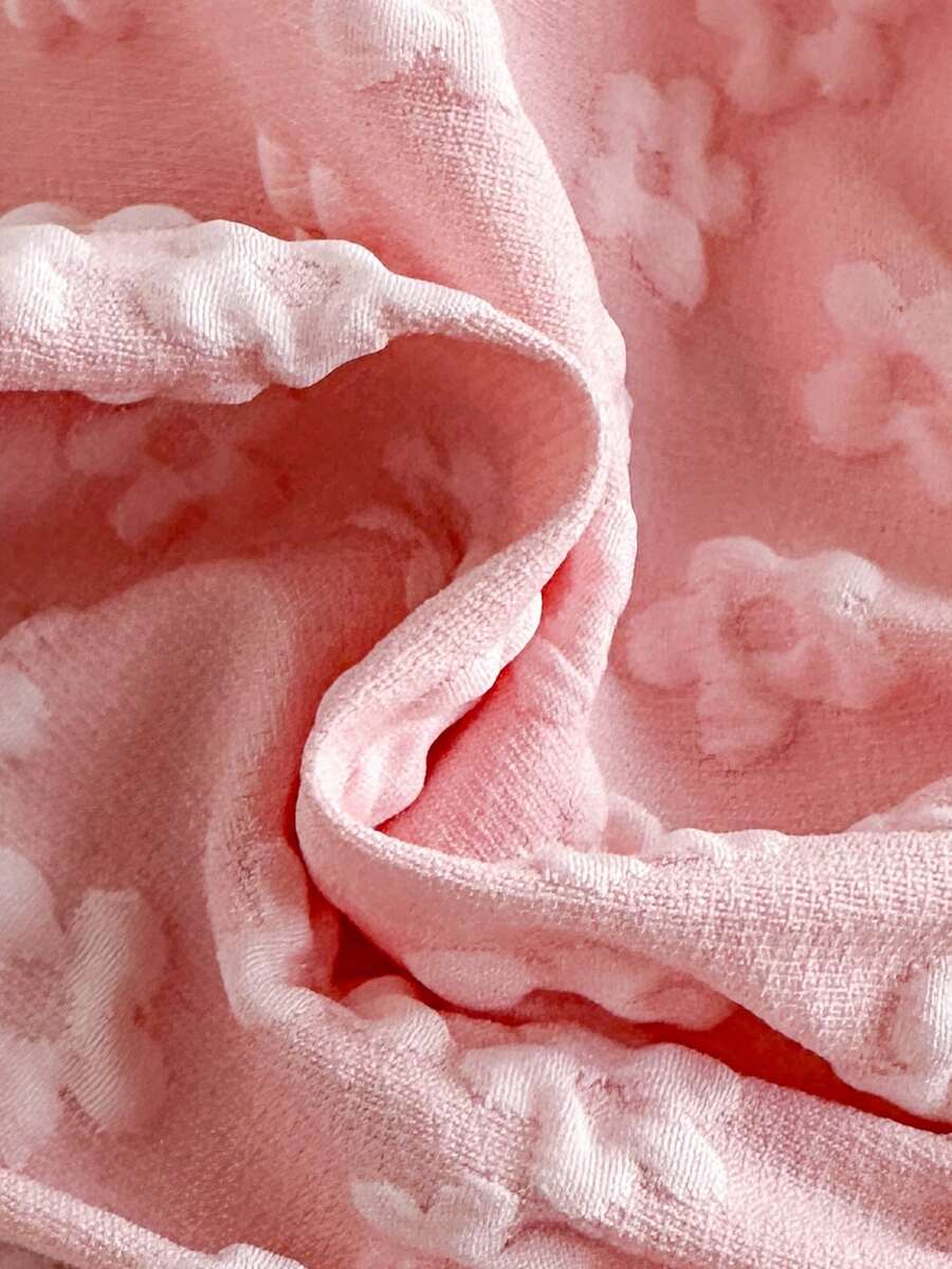 Baby Lace Collar Pink Bow Dress for Elegant Retro Summer Wear