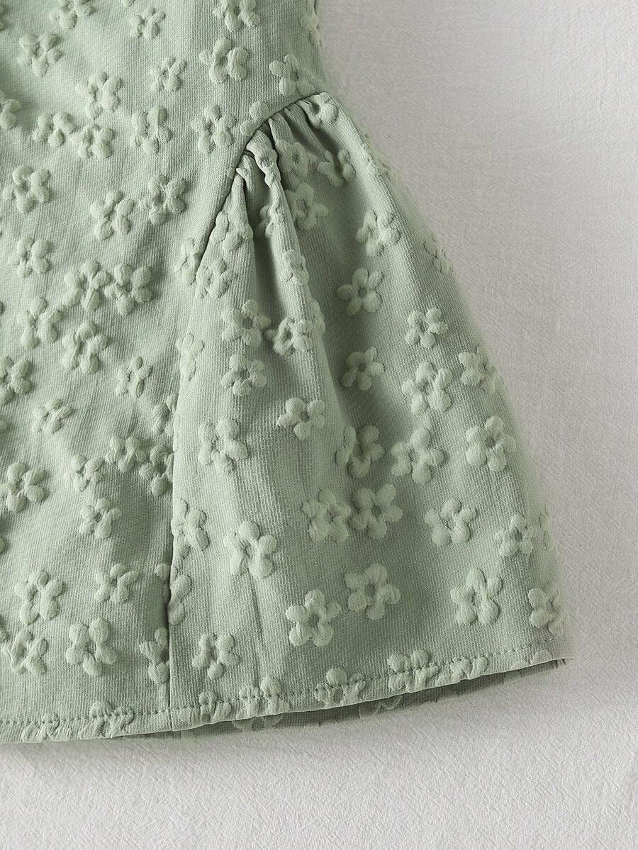 Little Girls Princess Pink Dress With Peter Pan Collar And Lace Detail