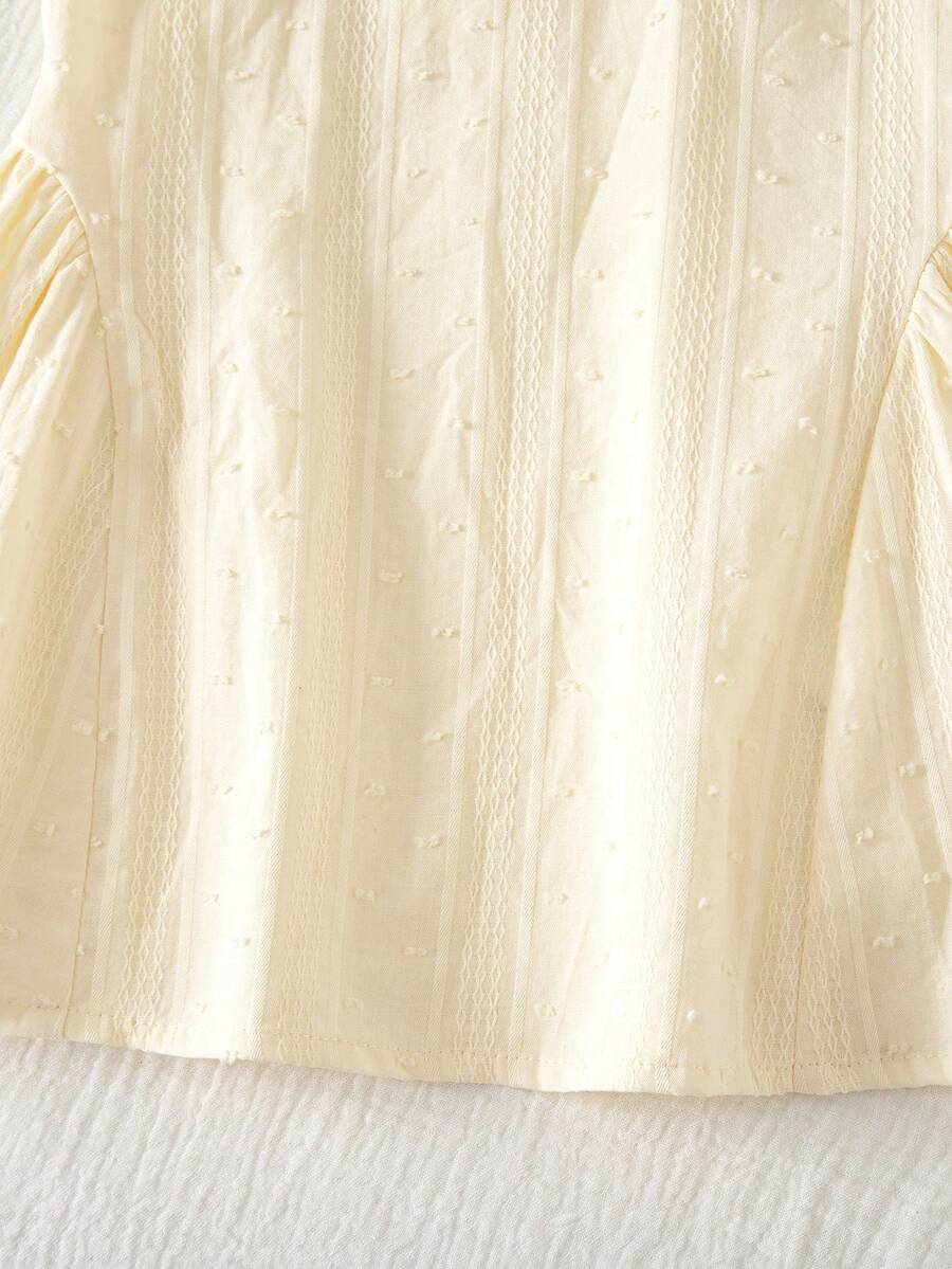 Little Girls Princess Pink Dress With Peter Pan Collar And Lace Detail