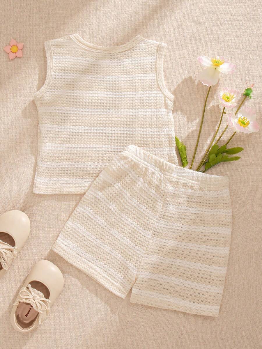 Sweet Style Strawberry Print Top & Shorts 2-Piece Set for Toddler Girls