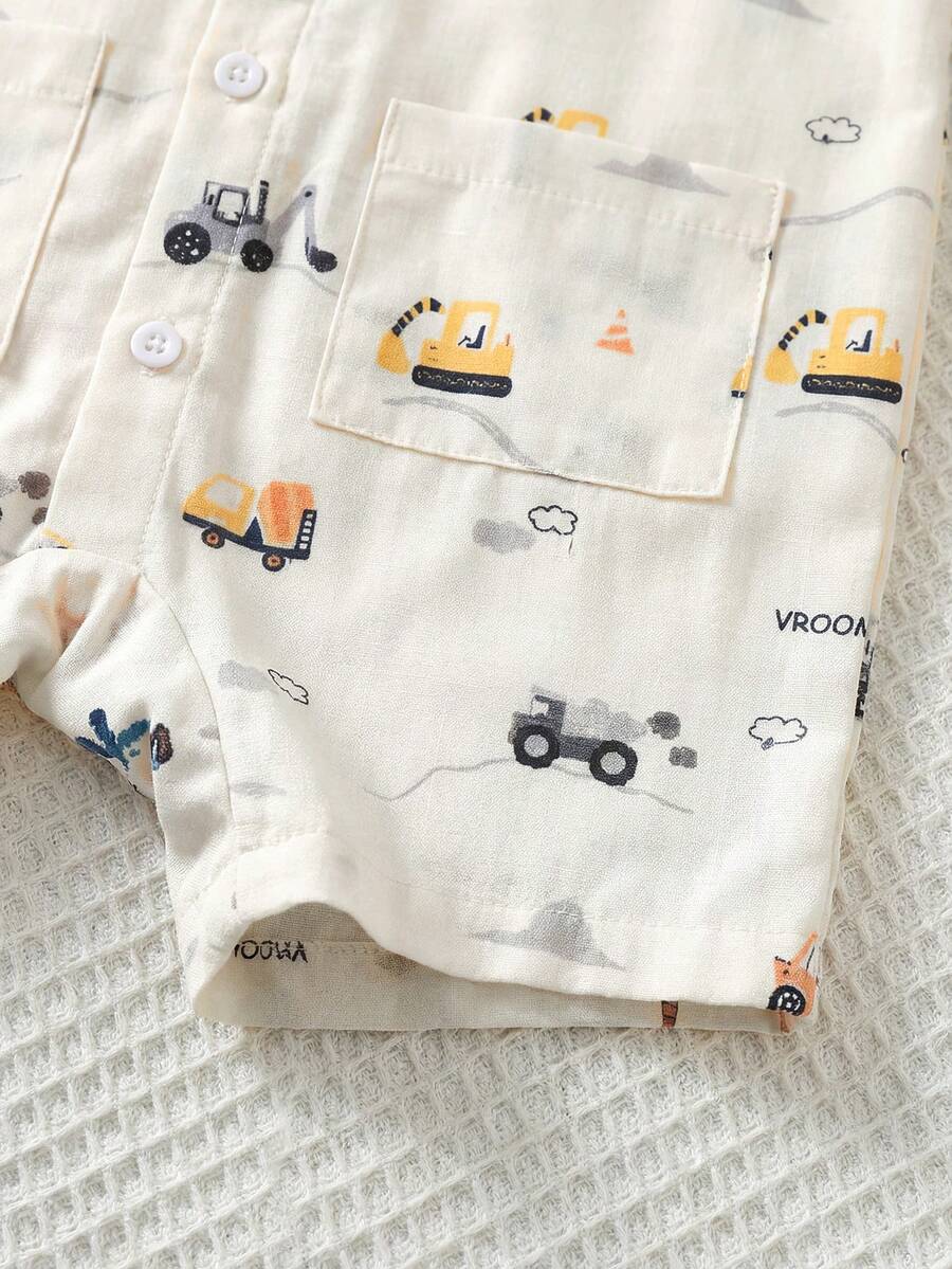 Baby Boy White Sleeveless Romper with Pockets Casual Short Jumpsuit for Everyday Wear