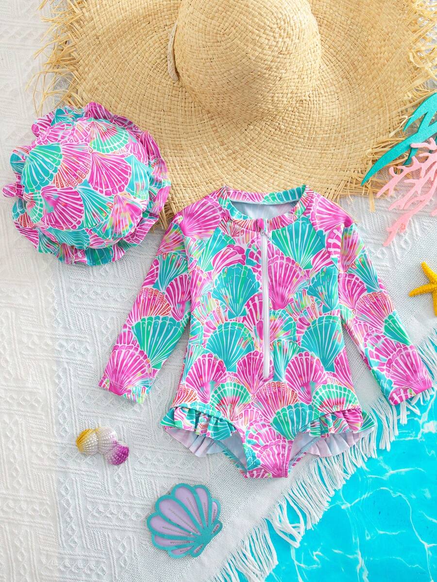 Cute Daisy And Strawberry Swimwear For Kids Girls Summer Vacation Wear