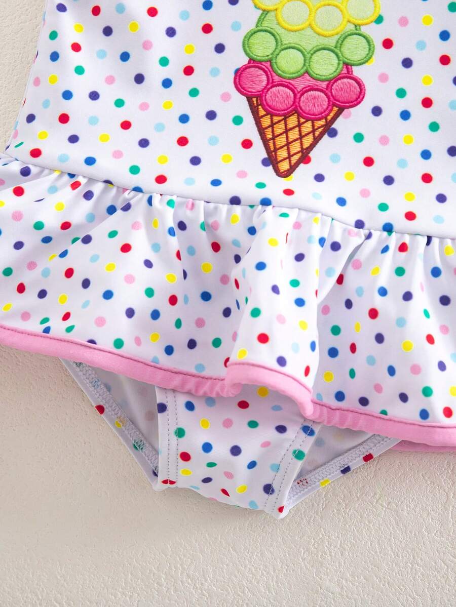 Summer Beach Swimsuit For Toddler Girls With Fun Watermelon Print