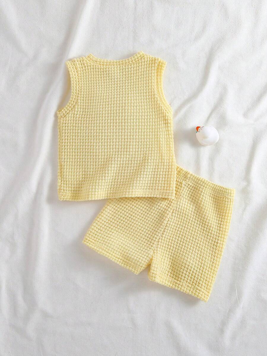 Sweet Style Strawberry Print Top & Shorts 2-Piece Set for Toddler Girls