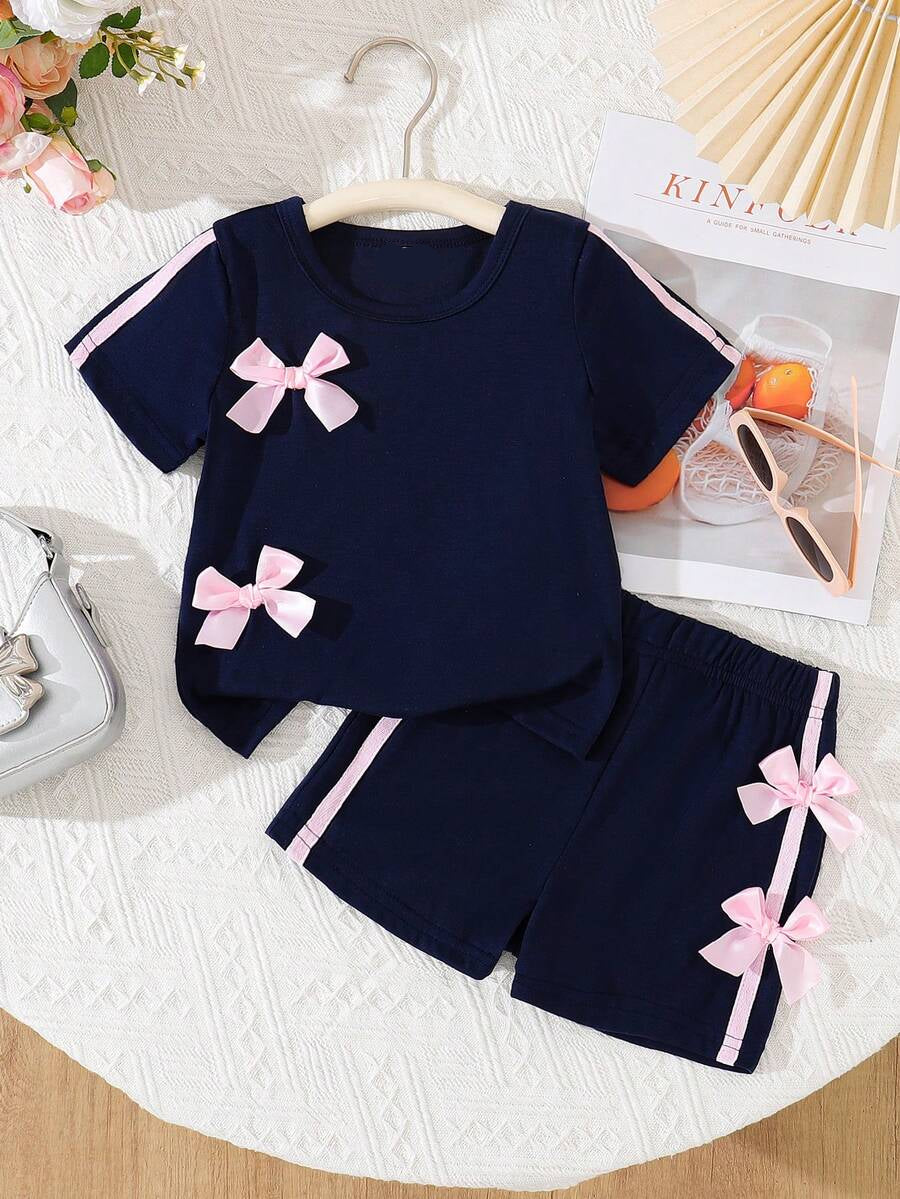 Pride Rainbow Short Sleeve Top & Shorts Set for Toddler Girls