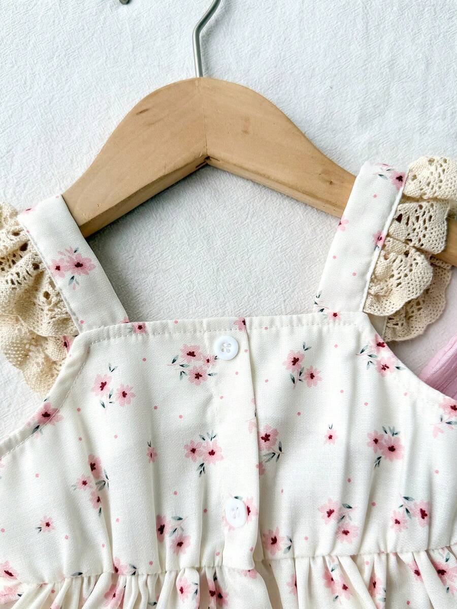 Fashion Striped Camisole Set For Baby Girls Casual Everyday Summer Clothing