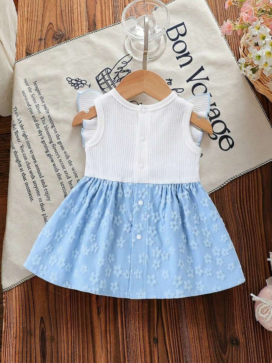 Baby Lace Collar Pink Bow Dress for Elegant Retro Summer Wear