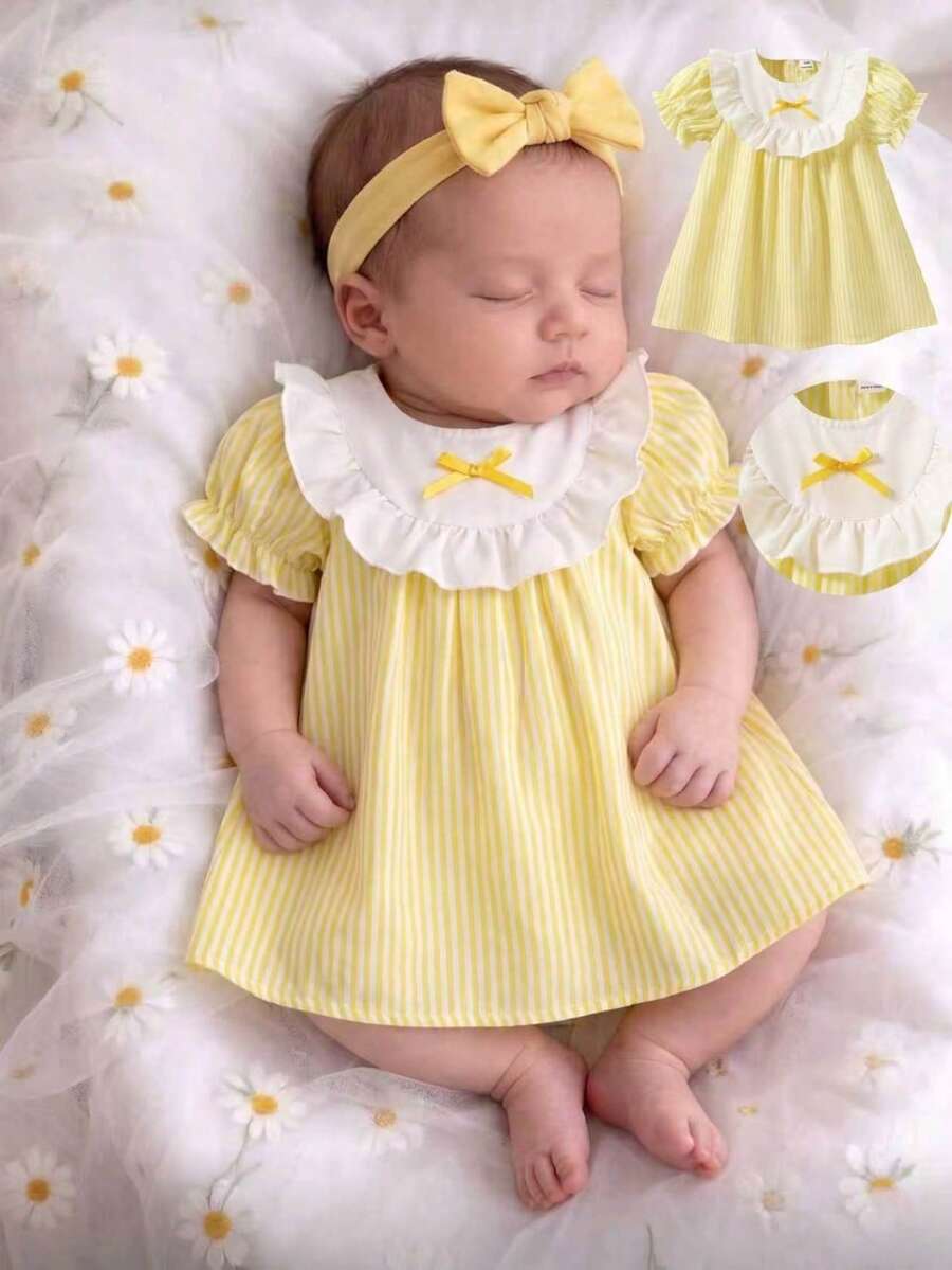 Baby Embroidered Puff Sleeve Dress for Cute Summer Outings and Photoshoots