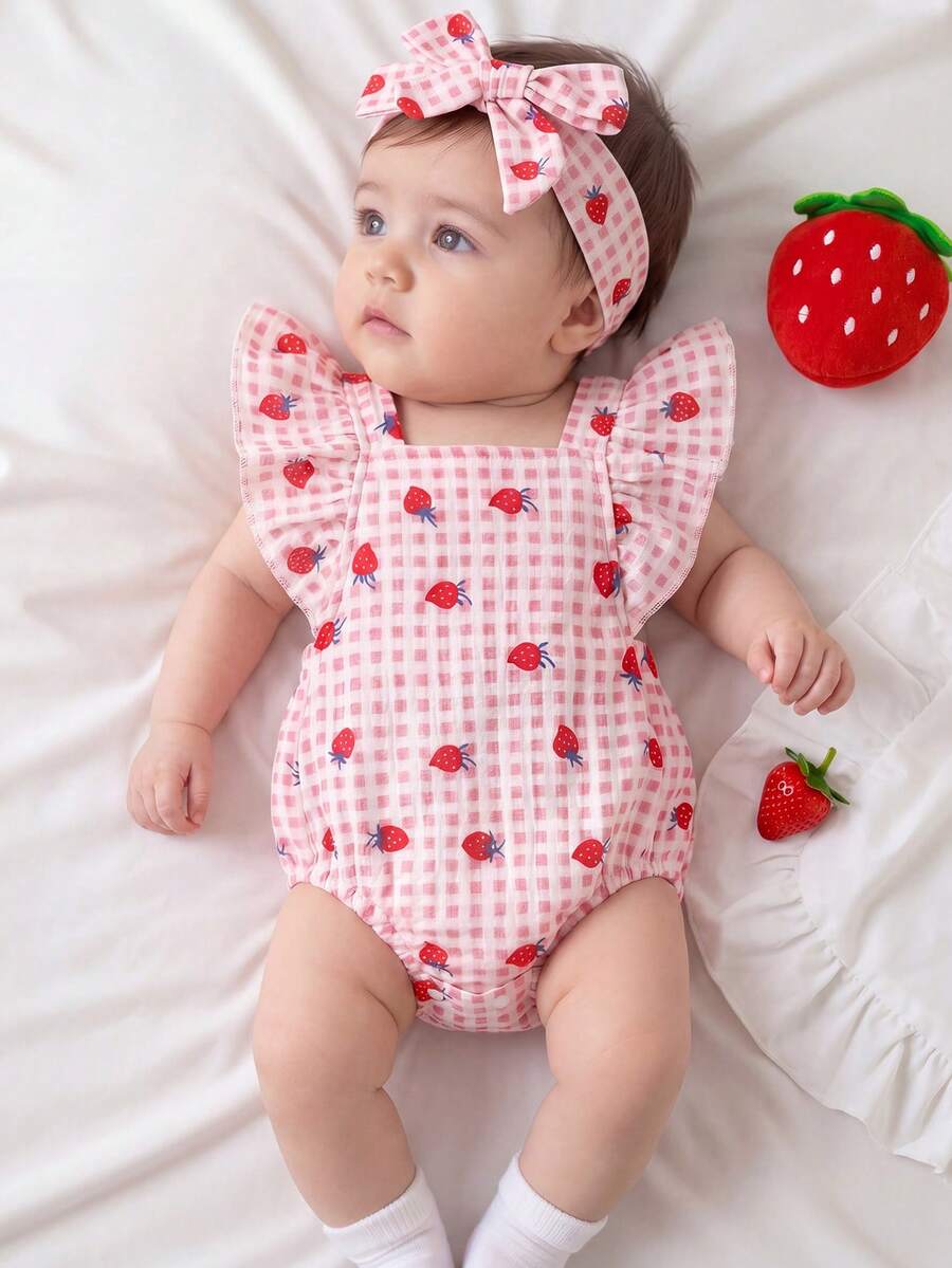 Baby Floral Print Sleeveless Jumpsuit for Casual Summer Daily Wear and Outings