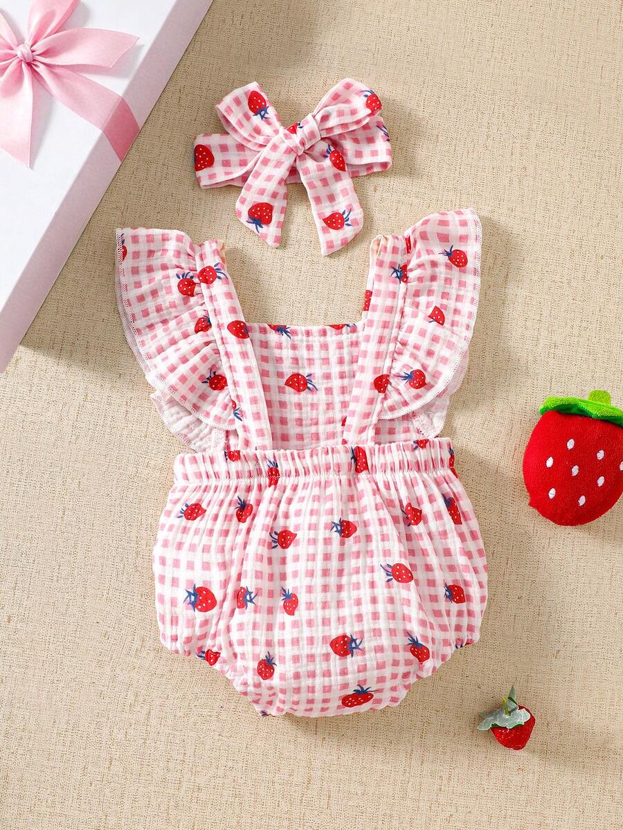 Baby Floral Print Sleeveless Jumpsuit for Casual Summer Daily Wear and Outings