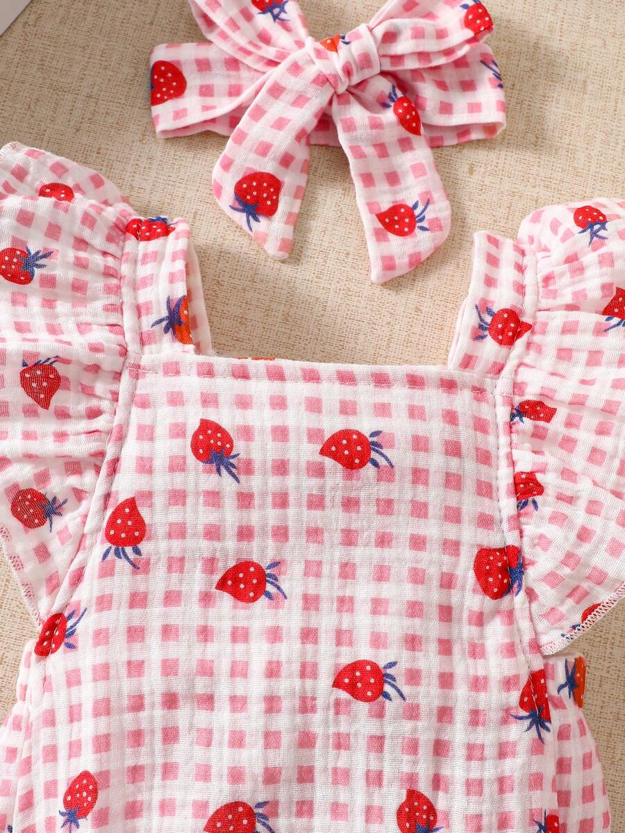 Baby Floral Print Sleeveless Jumpsuit for Casual Summer Daily Wear and Outings