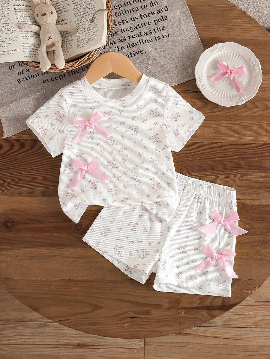 Pride Rainbow Short Sleeve Top & Shorts Set for Toddler Girls