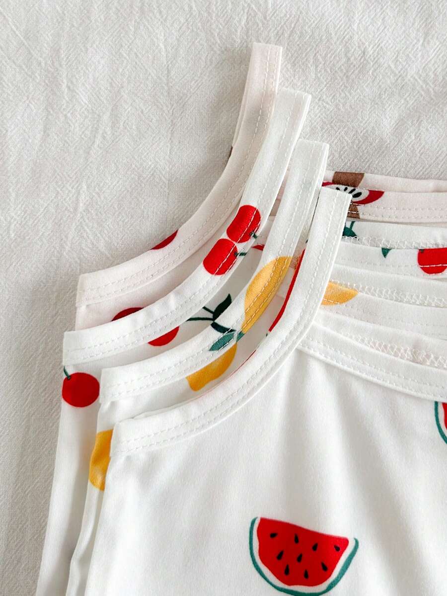 Baby Girl Ditsy Floral Rompers - Countryside Vintage Style 4 Piece Set