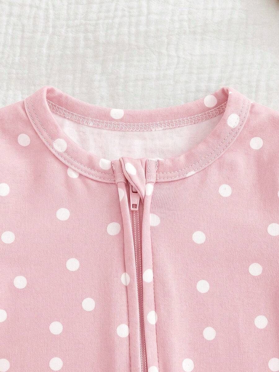 Floral Print Baby Girl Knit Romper with Long Sleeve Crew Neck Design