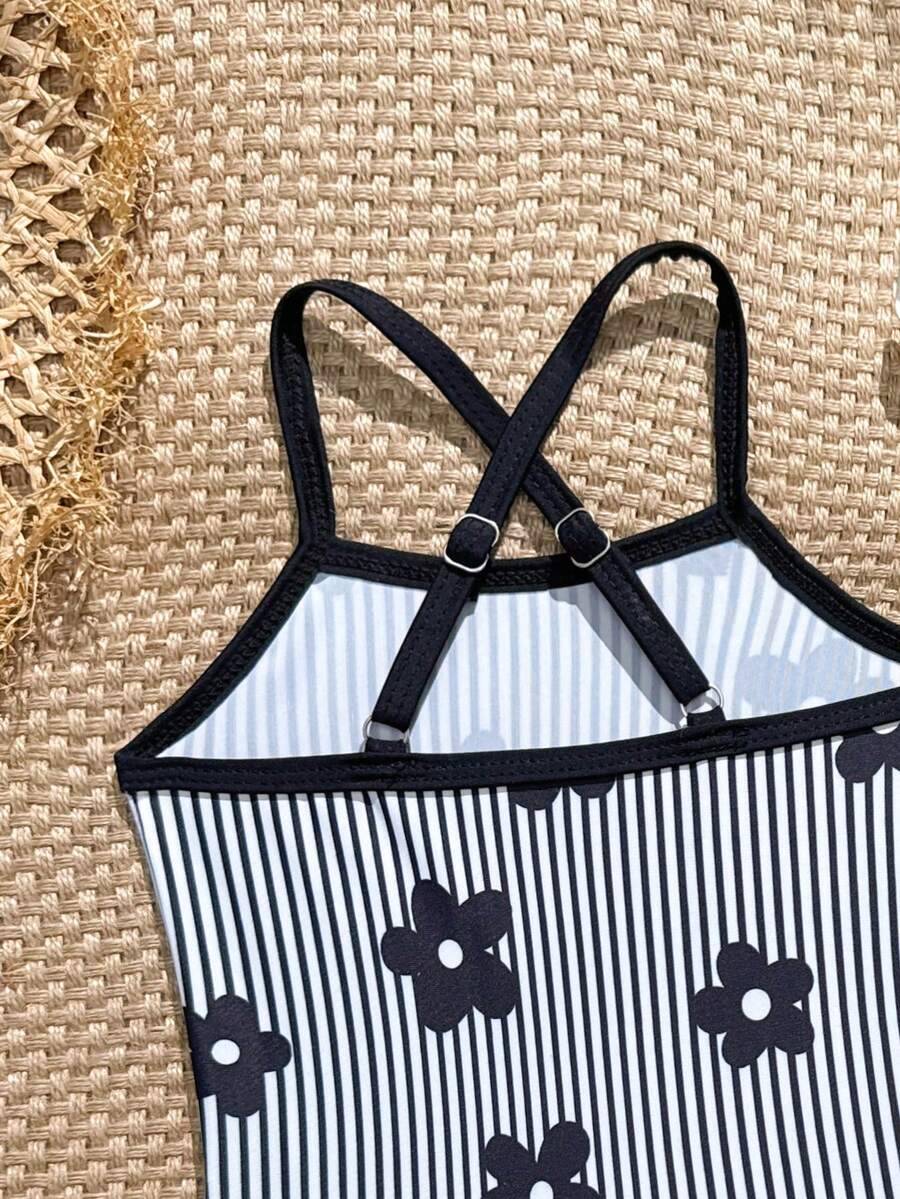 Little Girls Strawberry Swim Dress One Piece Beach Vacation Swimwear