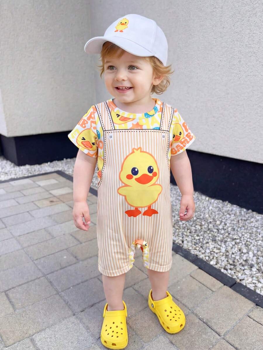 Baby Boy Cute Animal Party Print One Piece Pants Casual Soft Everyday Outfit