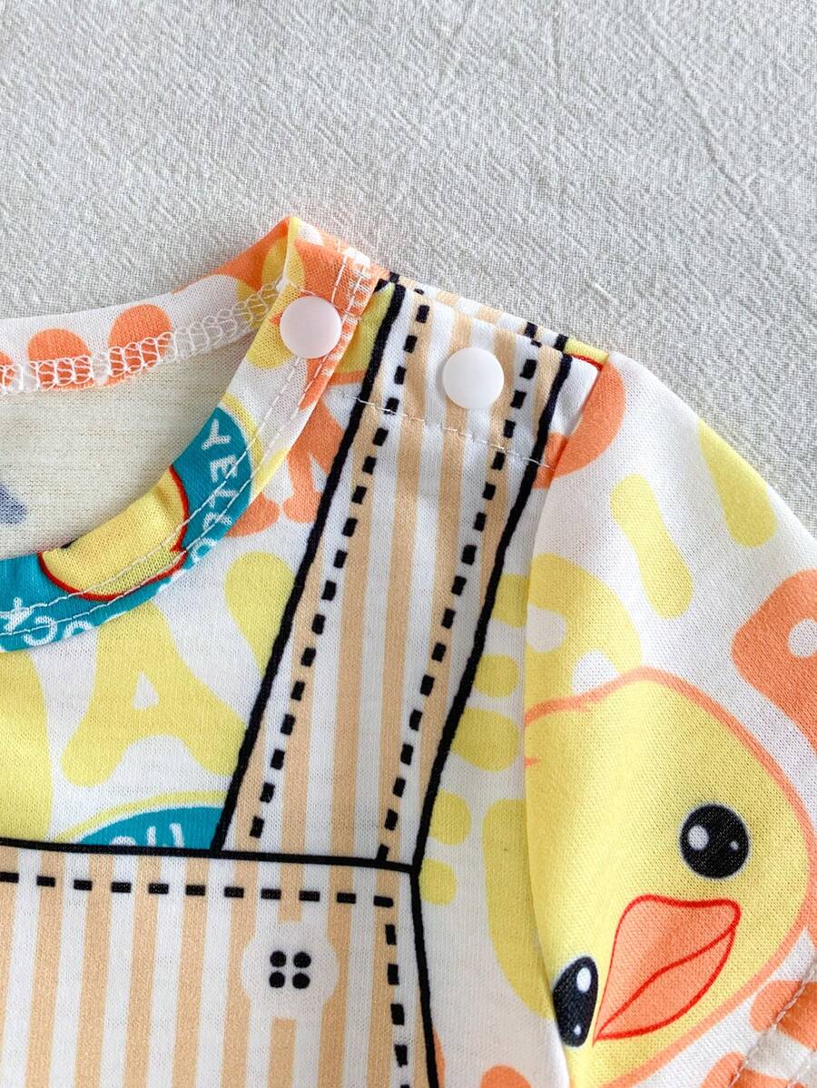 Baby Boy Cute Animal Party Print One Piece Pants Casual Soft Everyday Outfit
