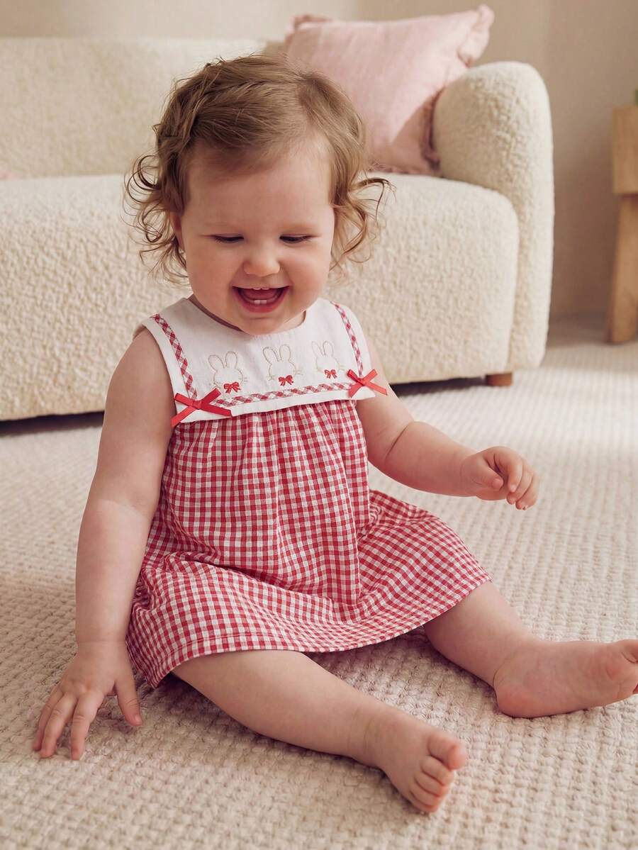 Ruffle Collar Floral Print Sleeveless Dress for Baby Girls