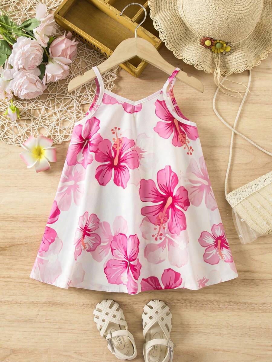 Toddler Girls Rainbow Stripe Sundress Loose Casual Beach Vacation Wear