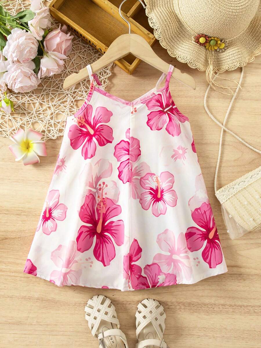 Toddler Girls Rainbow Stripe Sundress Loose Casual Beach Vacation Wear